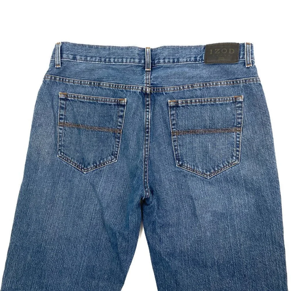 Izod Bootcut Men's size‎ 36x30 Medium Wash Blue Denim jeans